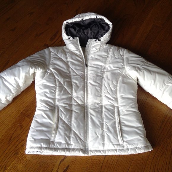 Columbia Jackets & Blazers - Columbia White Winter Puffer Jacket with Hood